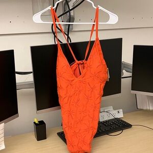 Shade & Shore Vibrant Orange Kids Bodysuit